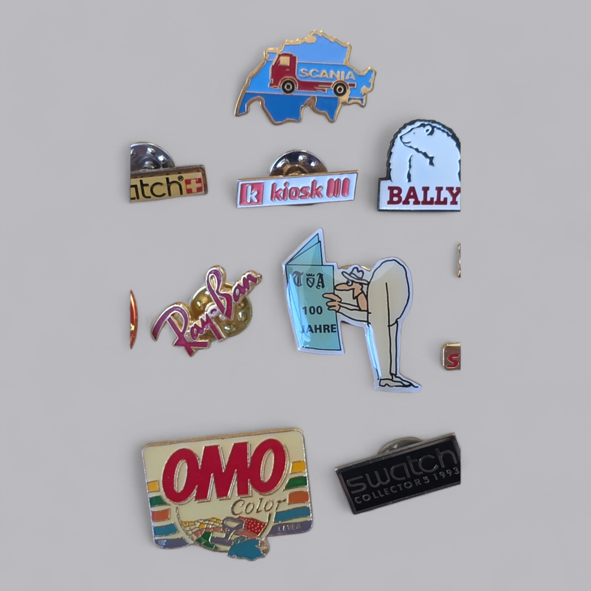 Vintage Brand & Corporate Design Pin Set 13-teilig