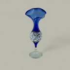 Glasvase Blau mit Einschlüssen – Kunstglas