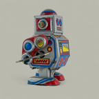 Nostalgischer Blechroboter für Sammler