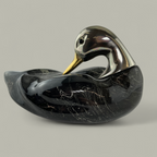 Skulptur Ente – Schwarz-Weiss Dekor