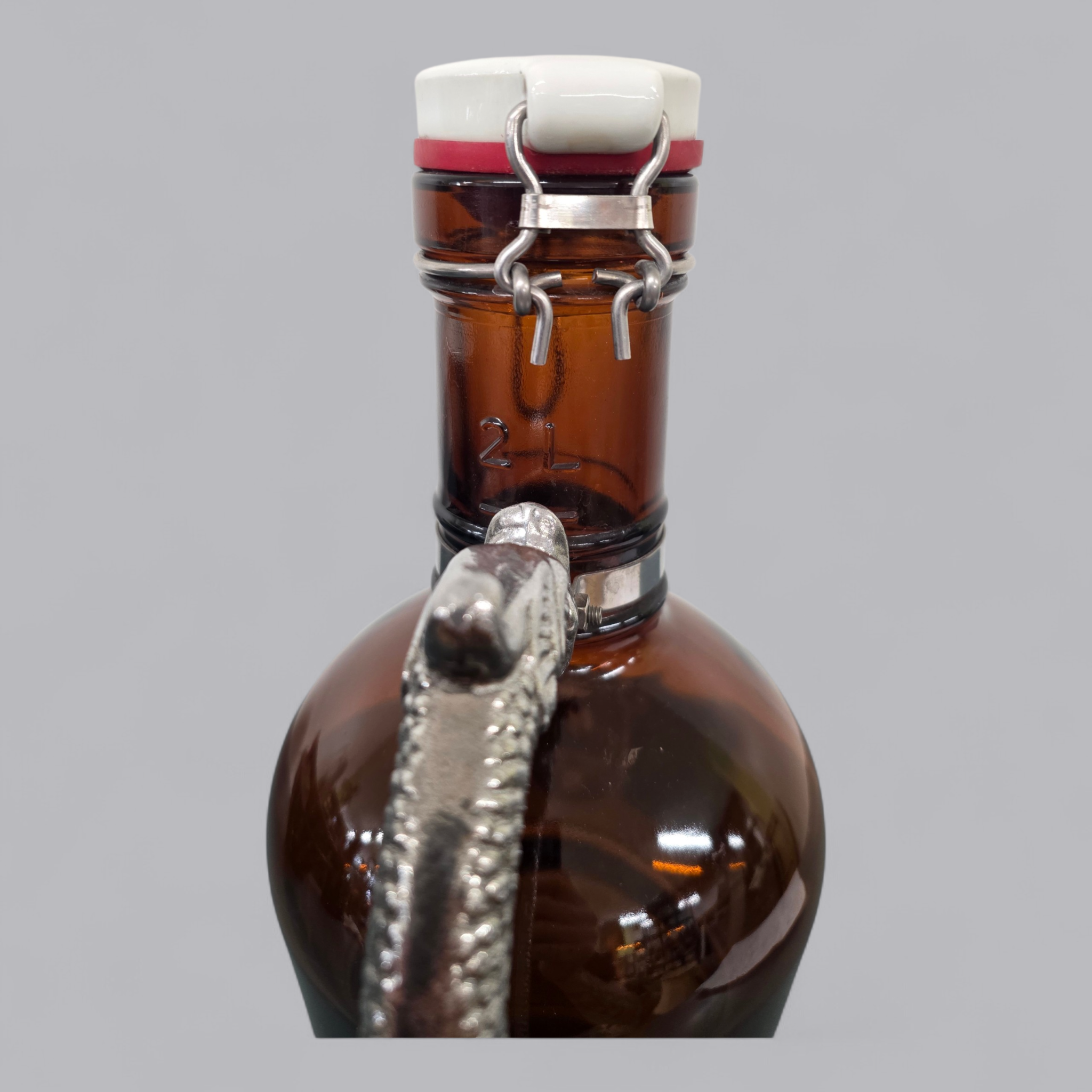 Klassische Zwickel Bierflasche – Braun-Glas mit Bügelverschluss & Metallgriff
