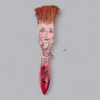 Pensionierte Mitarbeiterin „Su Gus“ – bemalter Pinsel (ca. 20 cm)