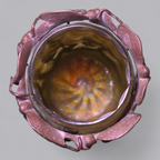 Jugendstil Glasvase mit kunstvoller Messingmontur