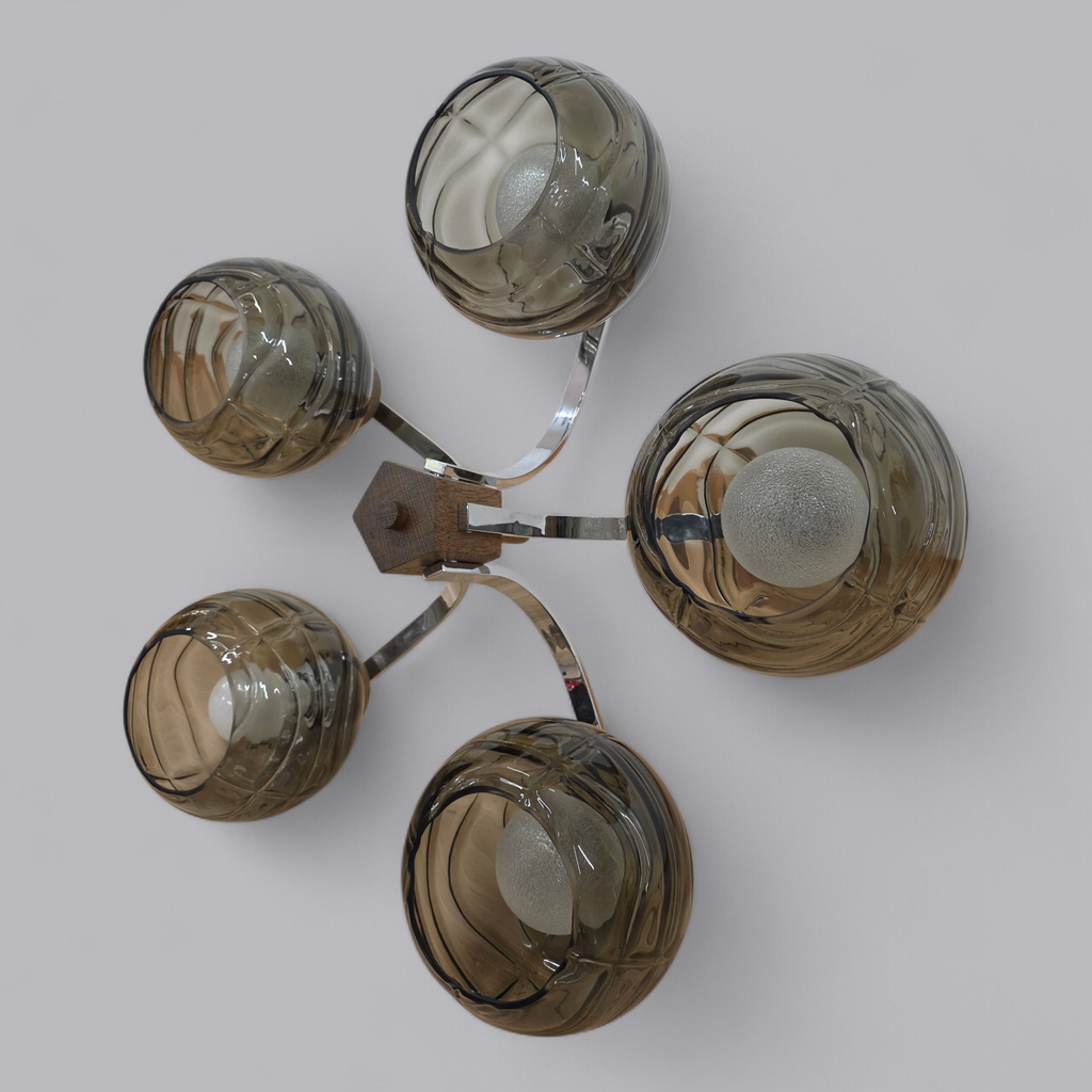Vintage 5-flammige Hängelampe – Space Age Design