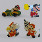 Vintage Super Mario Pins Set – 6 Stück – Retro Anstecknadeln
