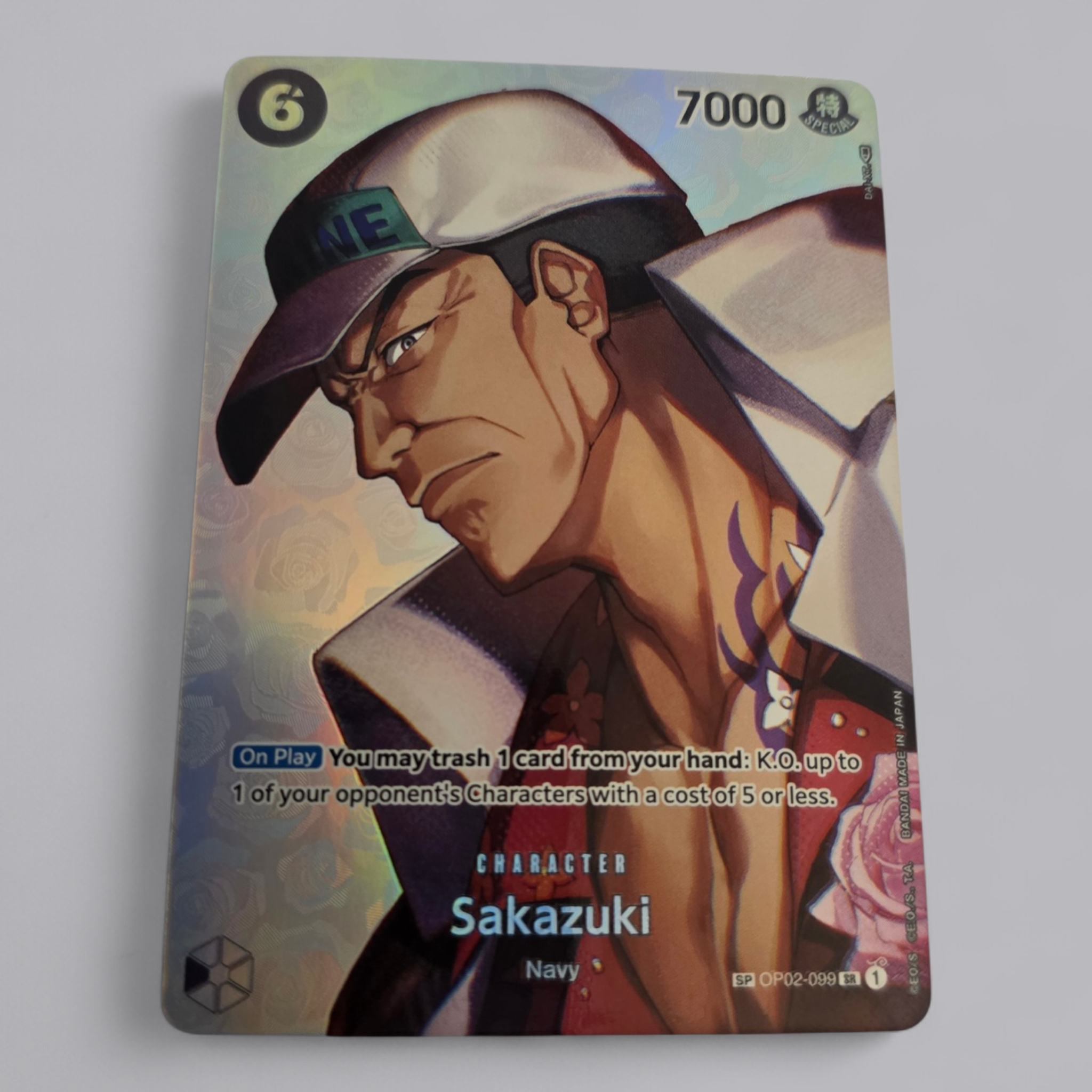One Piece Card Game Sakazuki Special Rare OP02-099 SP