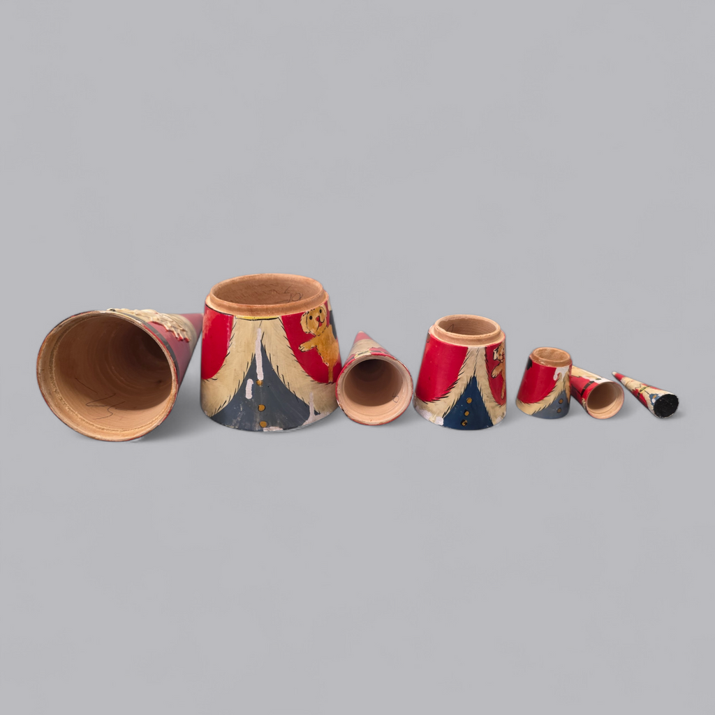 Weihnachts-Matroschka 4-teiliges Holzset im Santa-Design (grösster ca. 28 cm)
