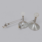 Retro-Futuristisches Aluminium Wandlampen Duo