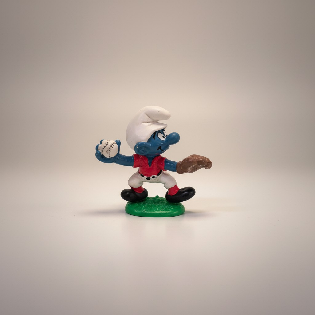 Schlumpf Sammelfigur Baseball-Werfer (Peyo)