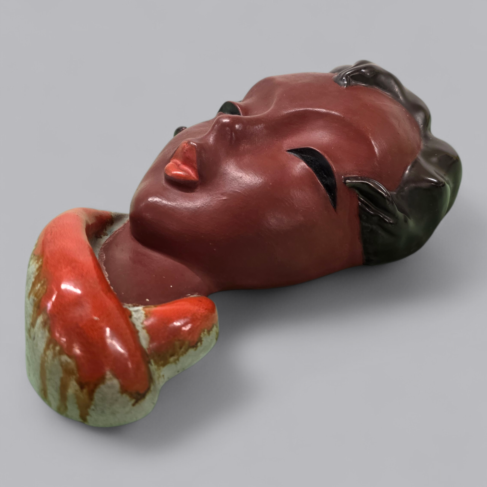 Goldscheider Wien Art-Déco Wandmaske – Seltenes Sammlerstück