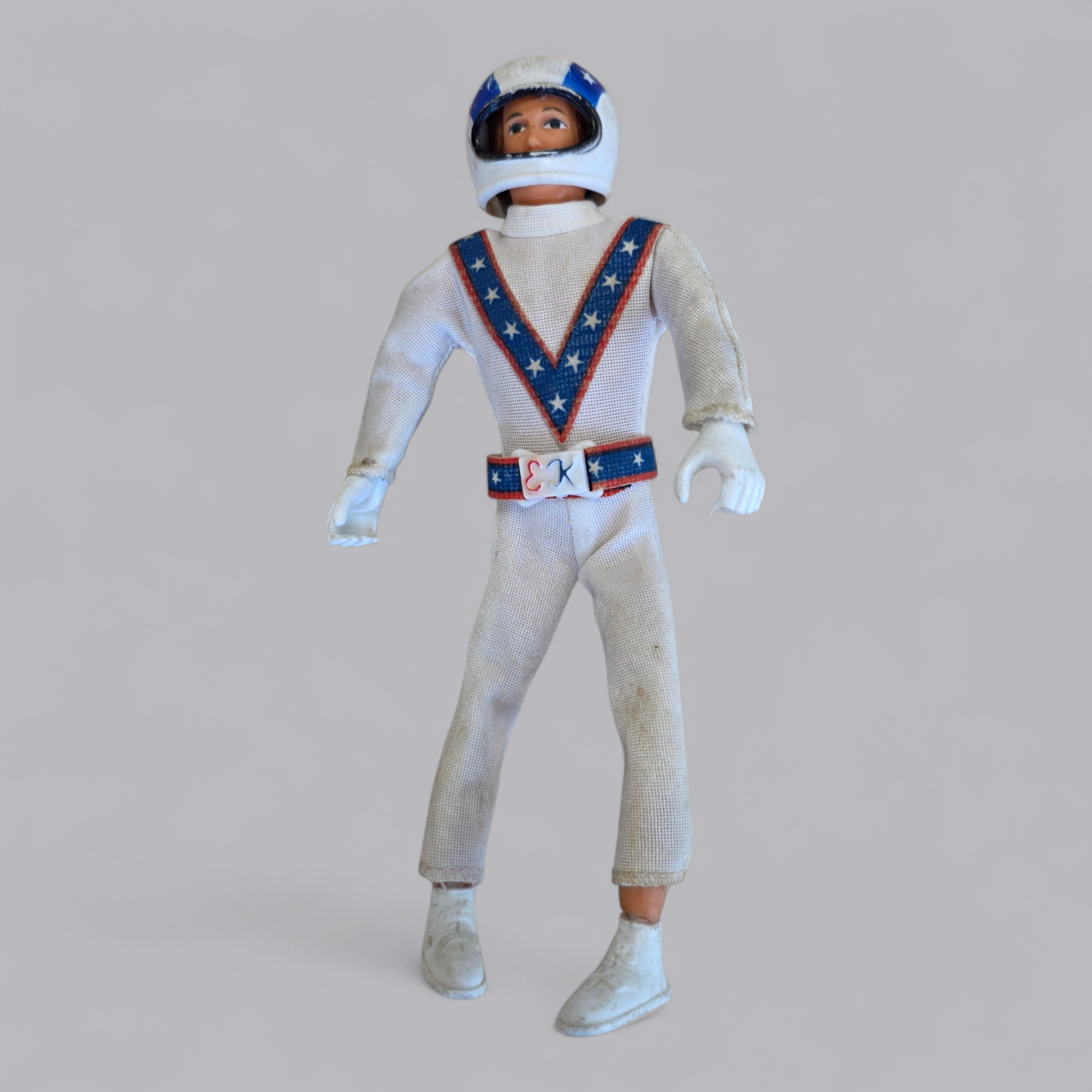 Evel Knievel Vintage Actionfigur 70er – Kult-Stuntman mit Helm