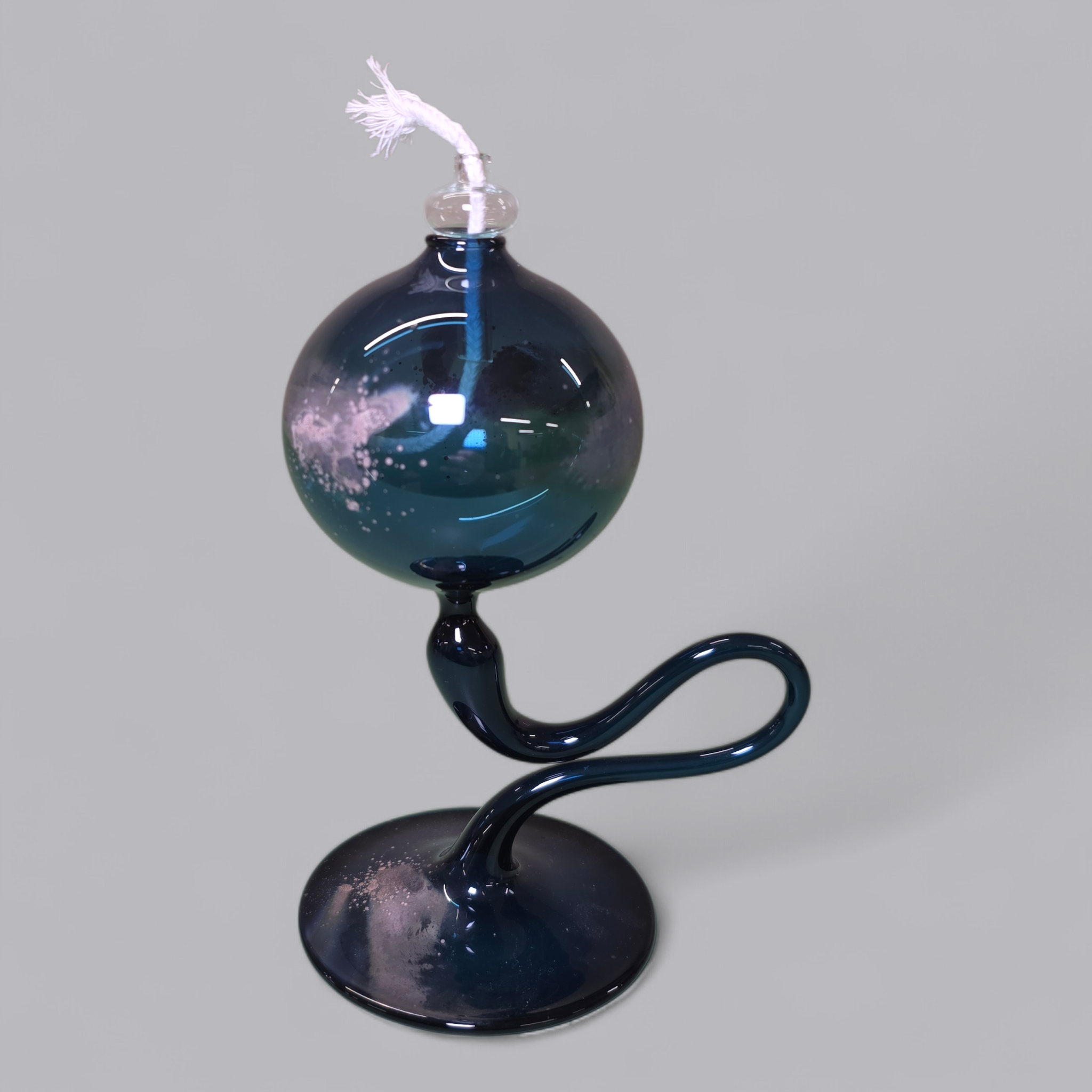 Design-Öllampe aus Glas – Kunstvolles Unikat