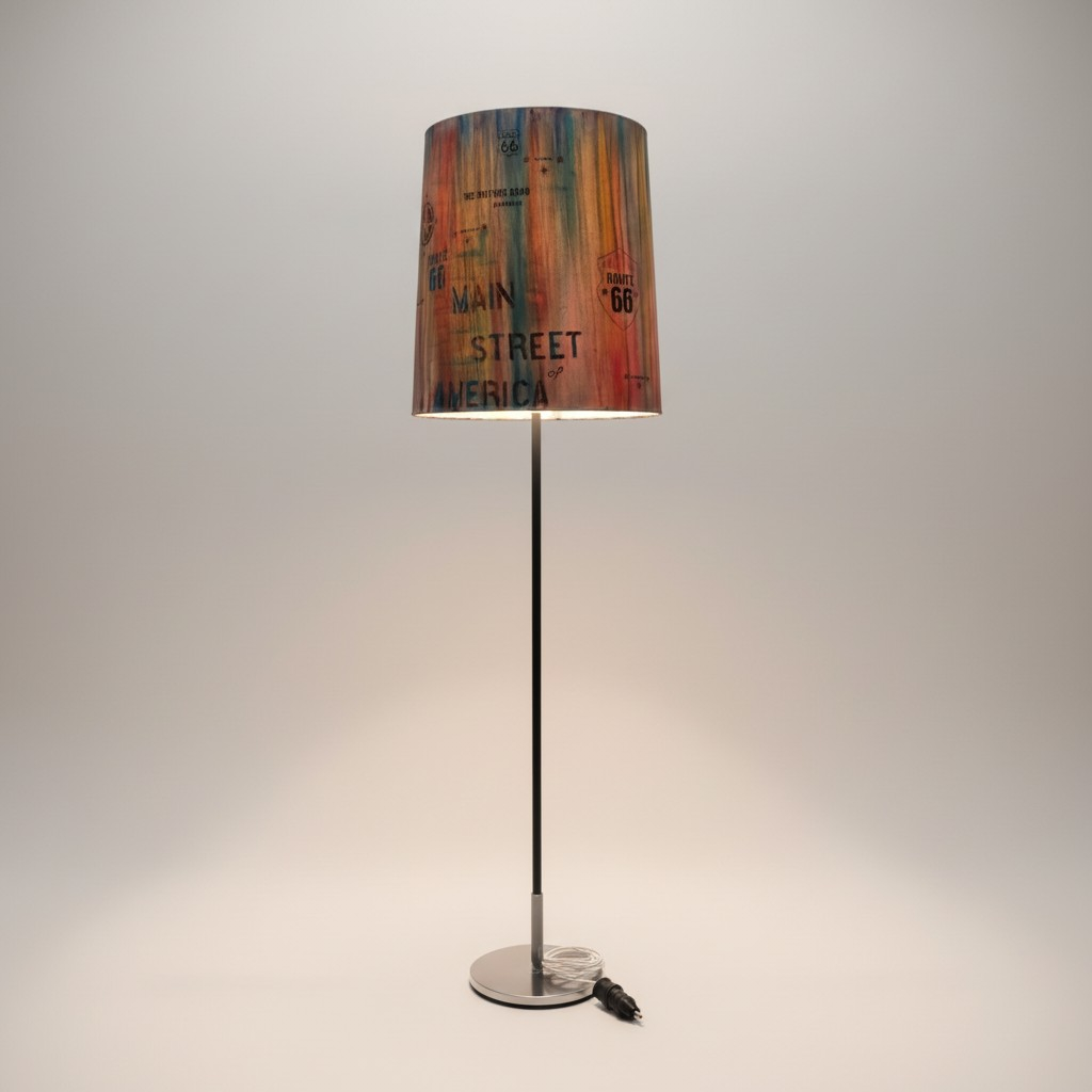 Exklusive Upcycling Stehlampe – Route 66 Street Design