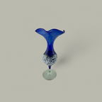 Glasvase Blau mit Einschlüssen – Kunstglas