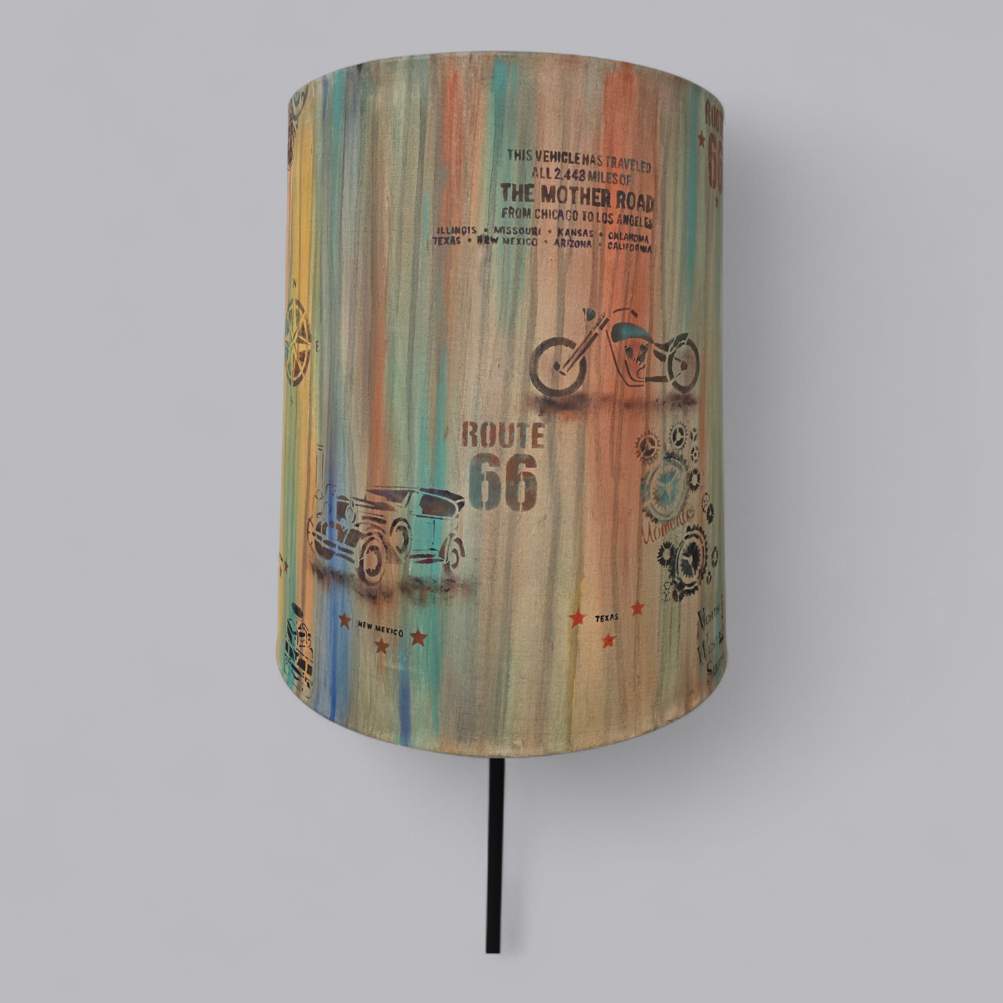 Exklusive Upcycling Stehlampe – Route 66 Street Design