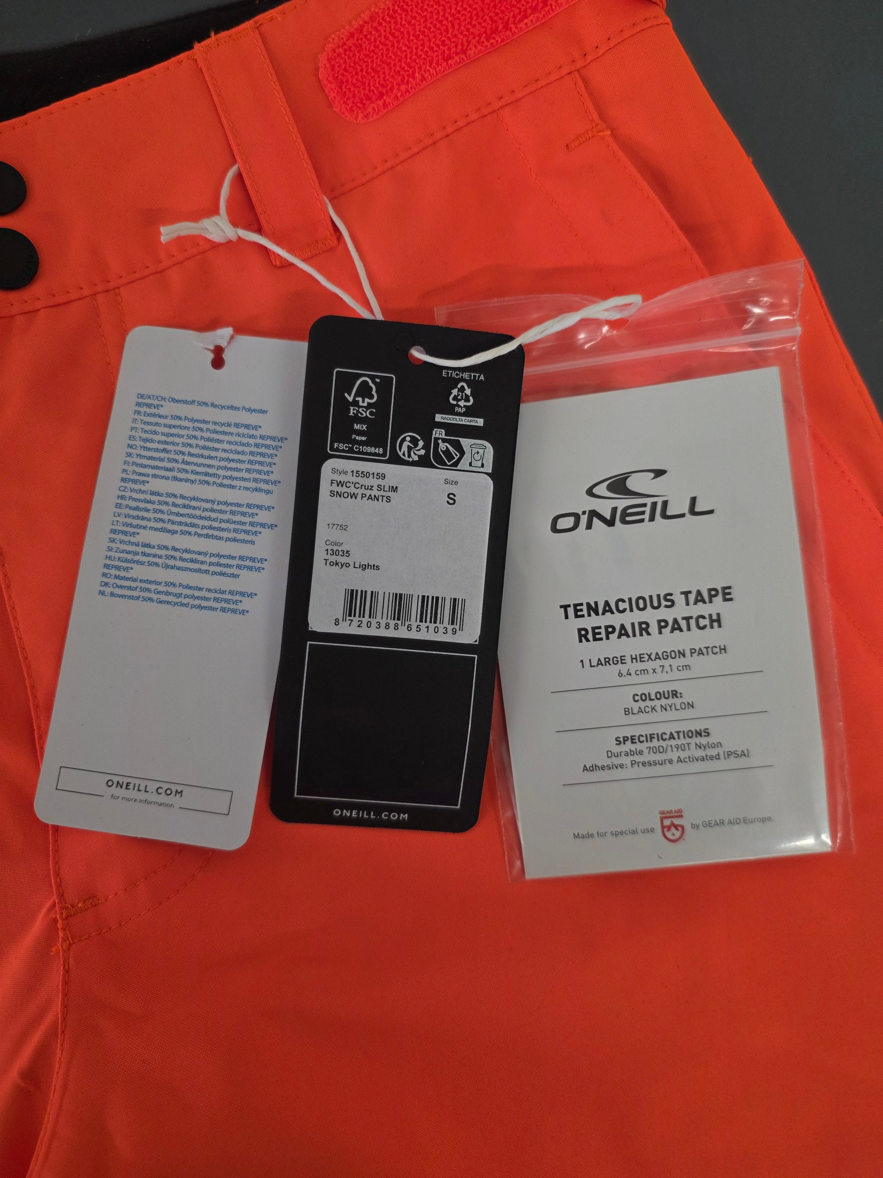 O'Neill FWC Cruz Slim Skihose in leuchtendem Lachsrosa – Style & Performance Gr. S