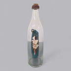 Klassisches Buddelschiff – Dreimaster in Glasflasche