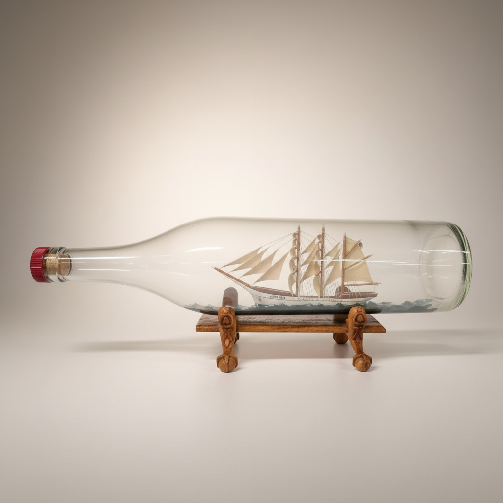 Maritimes Buddelschiff Gorch Fock – Grosses Sammlermodell