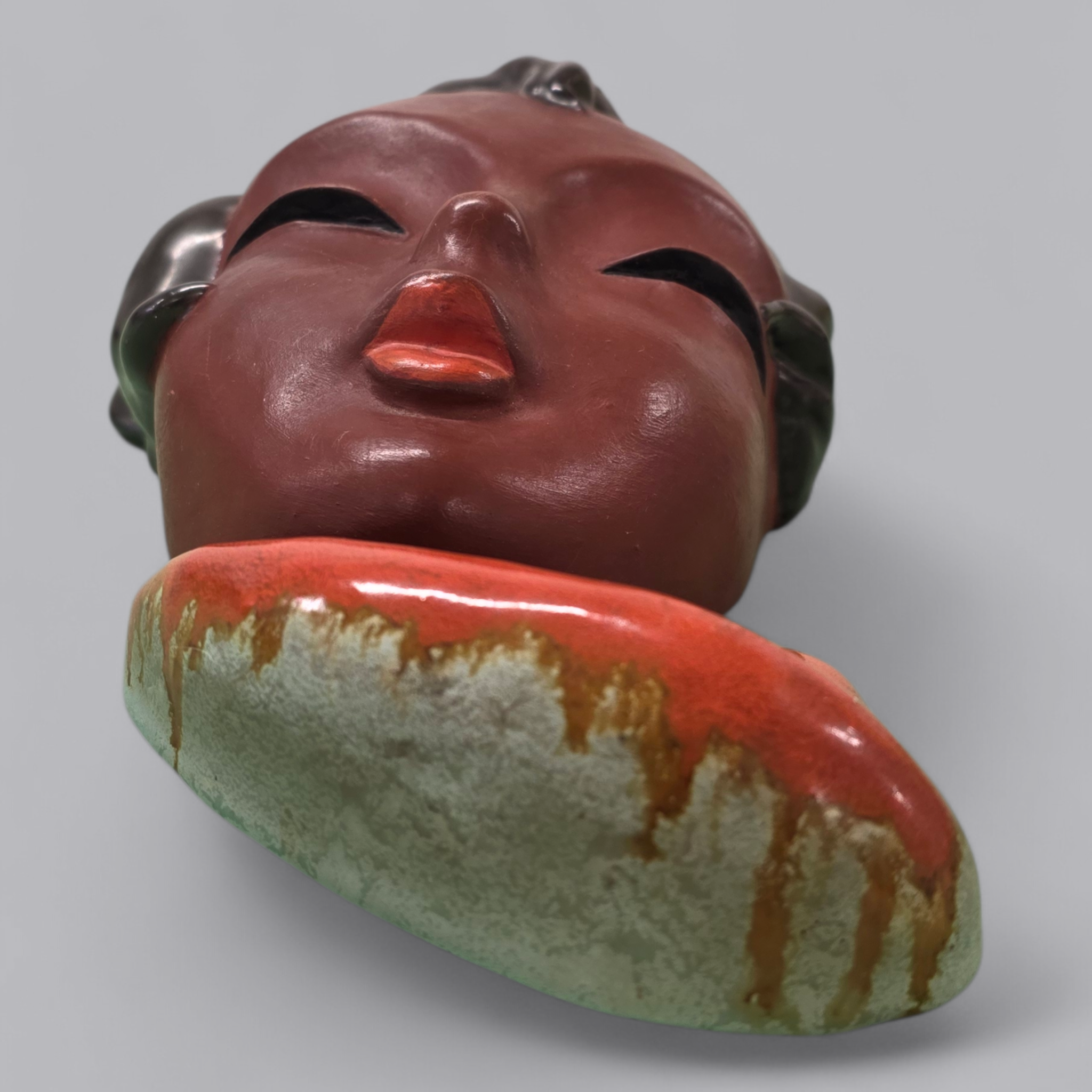 Goldscheider Wien Art-Déco Wandmaske – Seltenes Sammlerstück