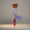 Pensionierte Mitarbeiterin „Su Gus“ – bemalter Pinsel (ca. 20 cm)