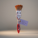 Pensionierte Mitarbeiterin „Su Gus“ – bemalter Pinsel (ca. 20 cm)