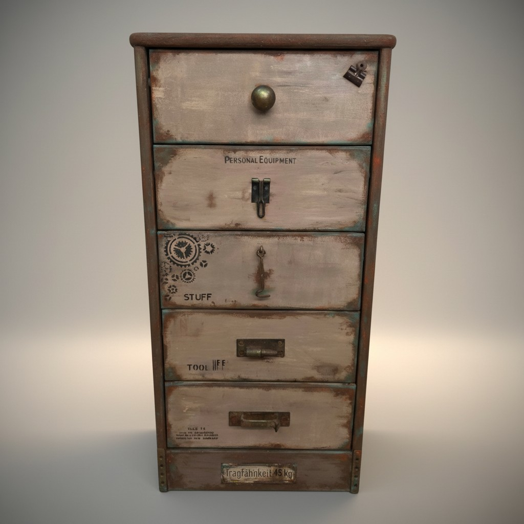 Upcycling-Kommode im Industrial Vintage Look