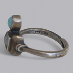 Vintage Silberring mit Opalen 800 Silber