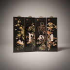 Vietnamesische Wandtafeln „Thành Lễ“ – 4-teiliges Set mit Perlmutteinlagen (je ca. 30 × 10 cm)