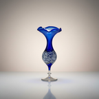 Glasvase Blau mit Einschlüssen – Kunstglas