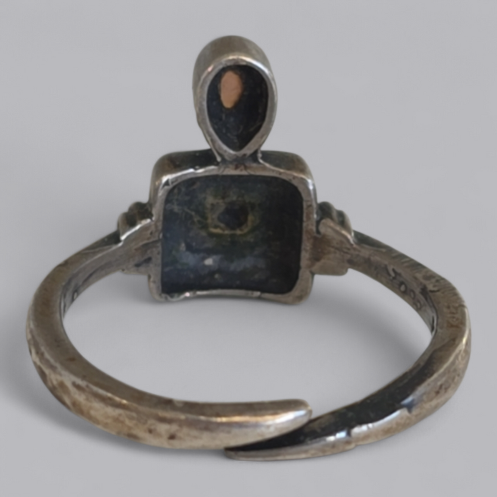 Vintage Silberring mit Opalen 800 Silber