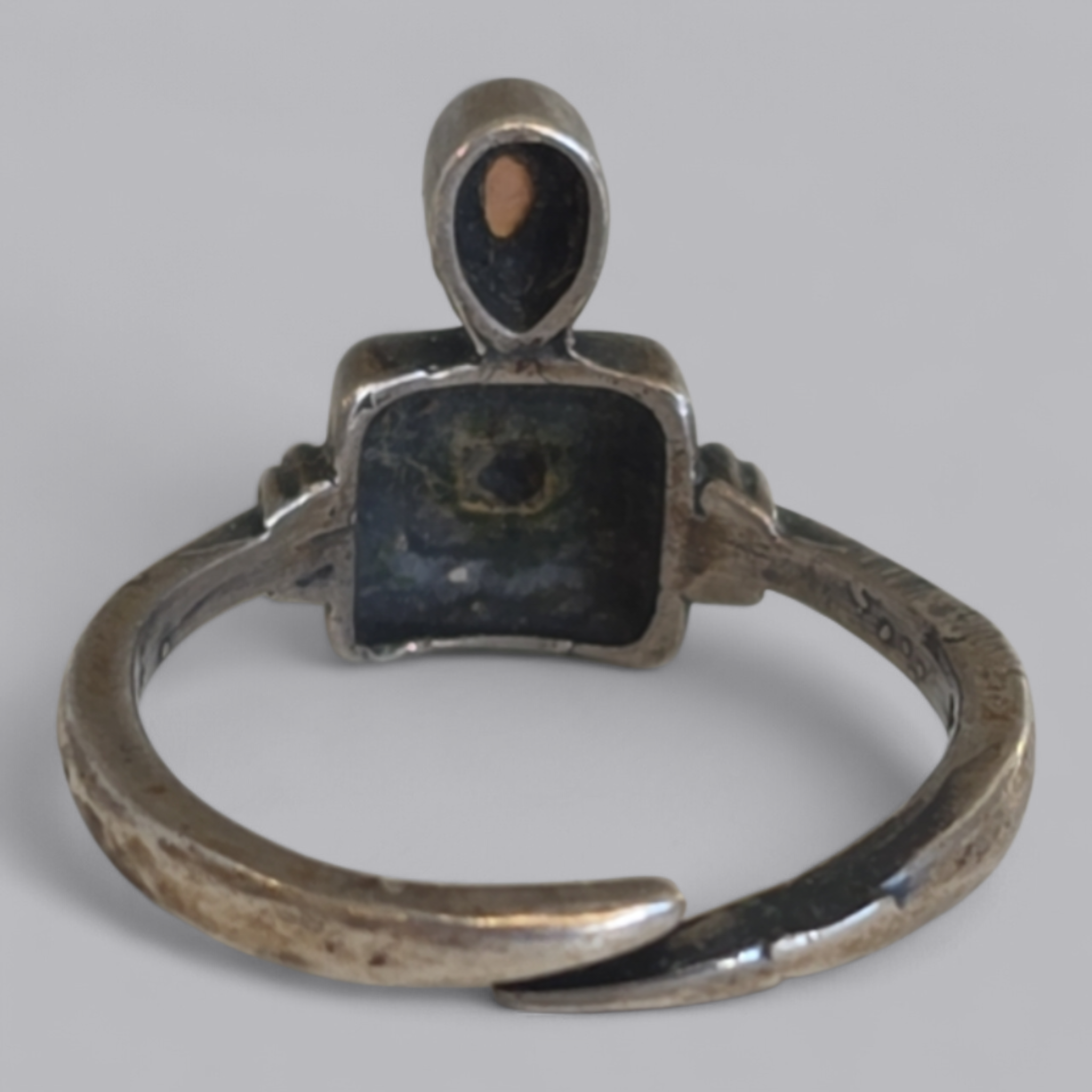 Vintage Silberring mit Opalen 800 Silber