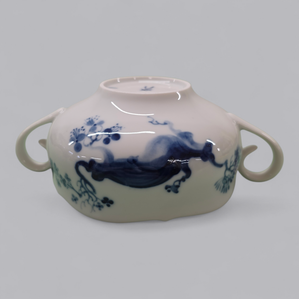 Meissen Porzellan Suppentasse Blaue Orchidee – Handbemalte Eleganz
