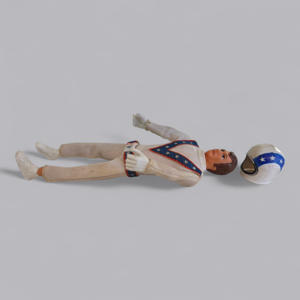 Evel Knievel Vintage Actionfigur 70er – Kult-Stuntman mit Helm