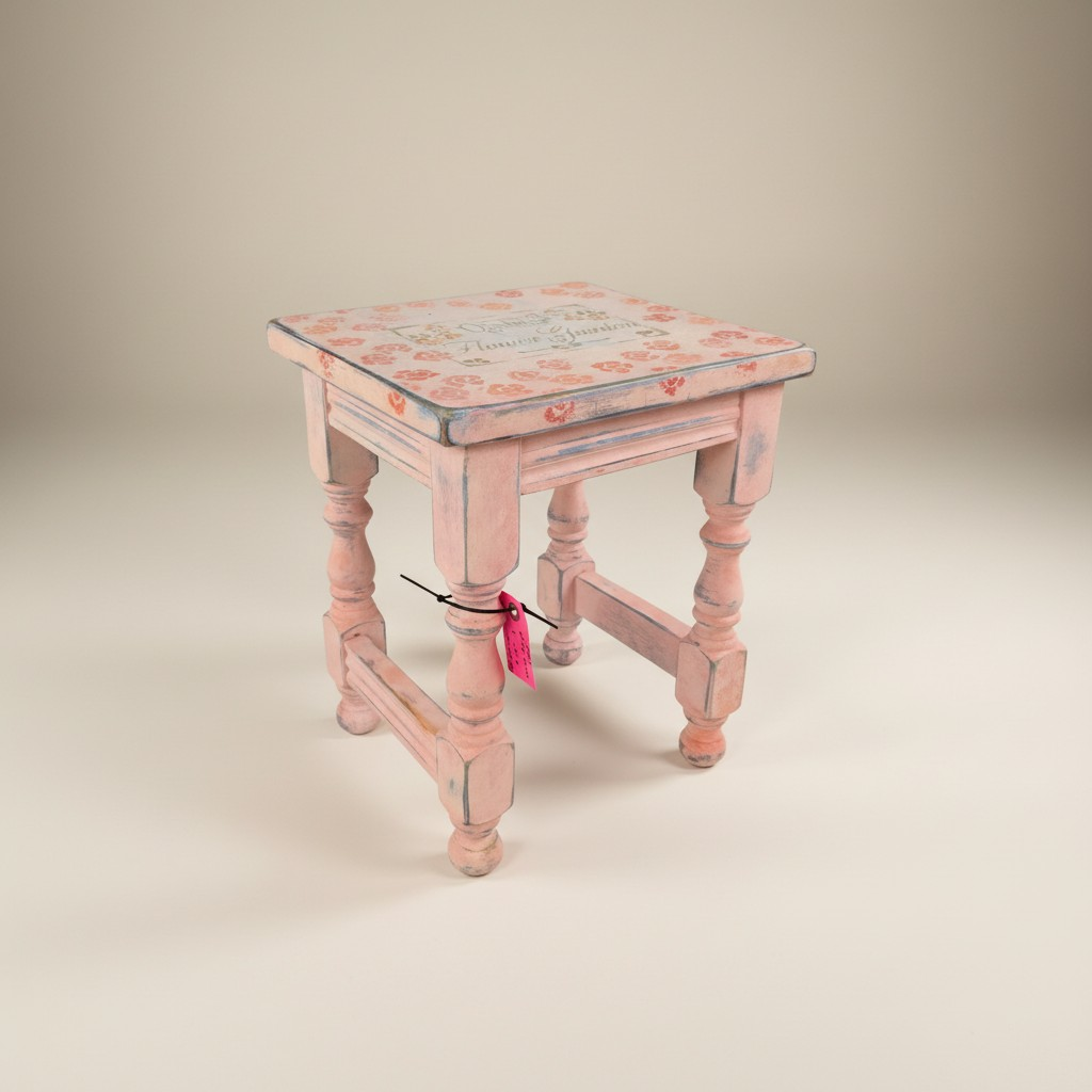 Upcycling Beistelltisch im verspielten Vintage Shabby Chic Stil