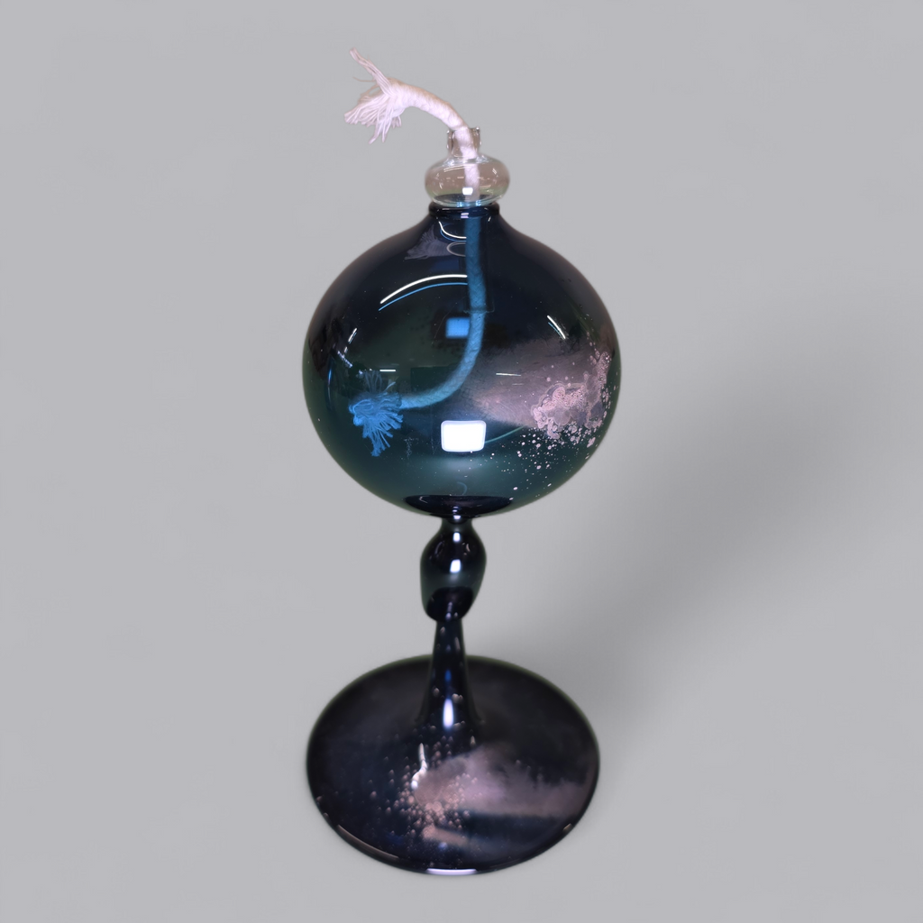 Design-Öllampe aus Glas – Kunstvolles Unikat