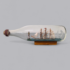 Klassisches Buddelschiff – Dreimaster in Glasflasche