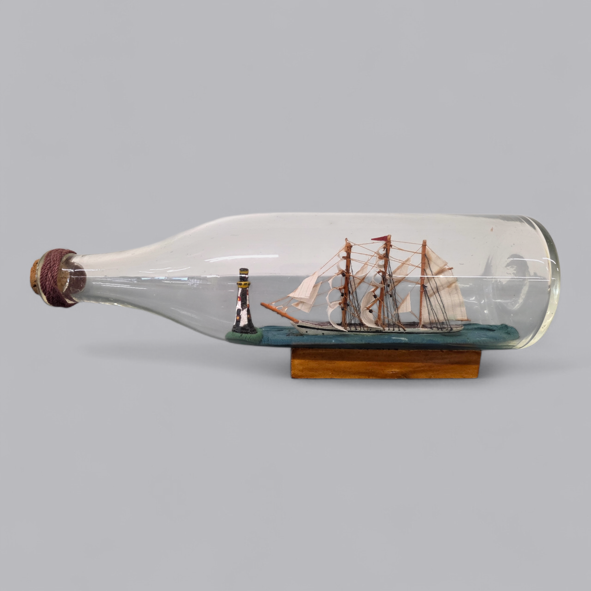 Klassisches Buddelschiff – Dreimaster in Glasflasche