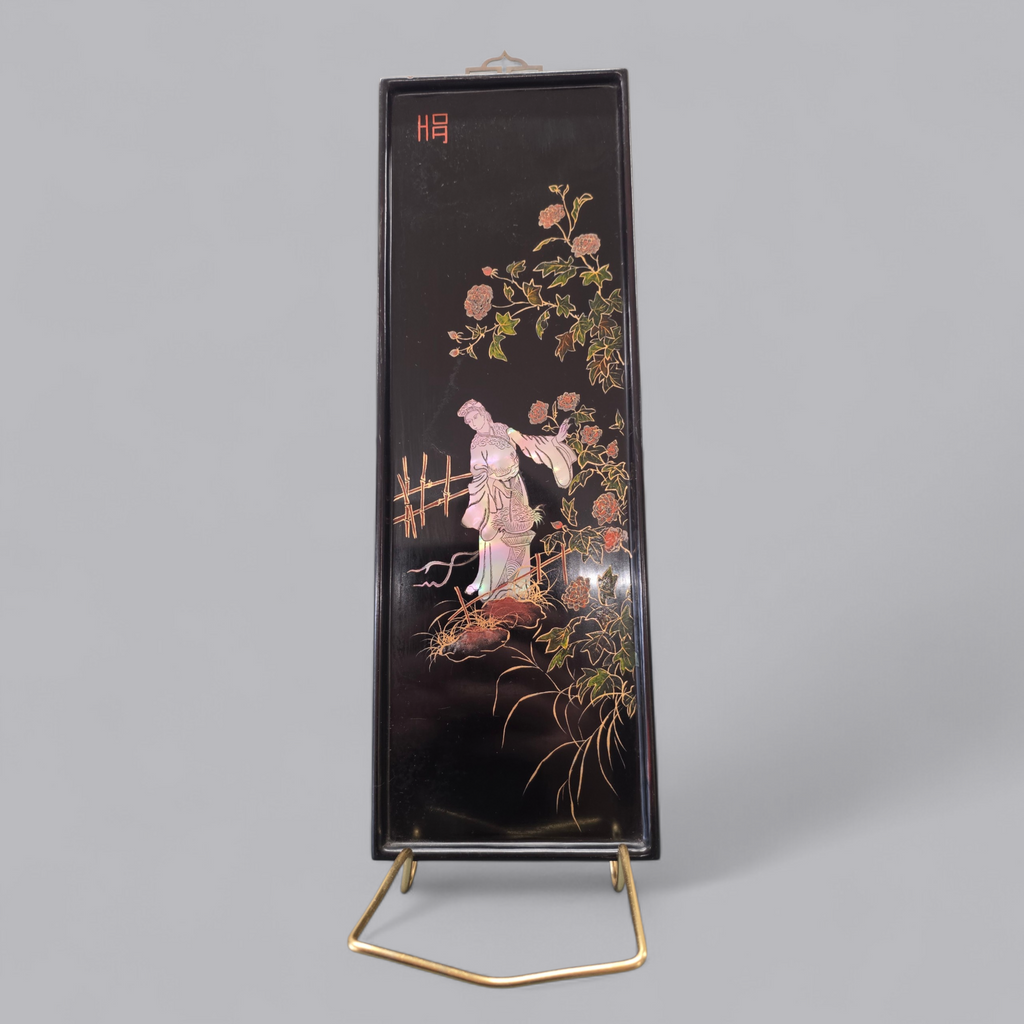 Vietnamesische Wandtafeln „Thành Lễ“ – 4-teiliges Set mit Perlmutteinlagen (je ca. 30 × 10 cm)