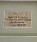 Vintage Seifen-Werbung „Sibo Silk“ im Rahmen