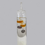 Goldener Tanz der Physik: Edles Galileo-Thermometer mit Bernstein-Akzenten