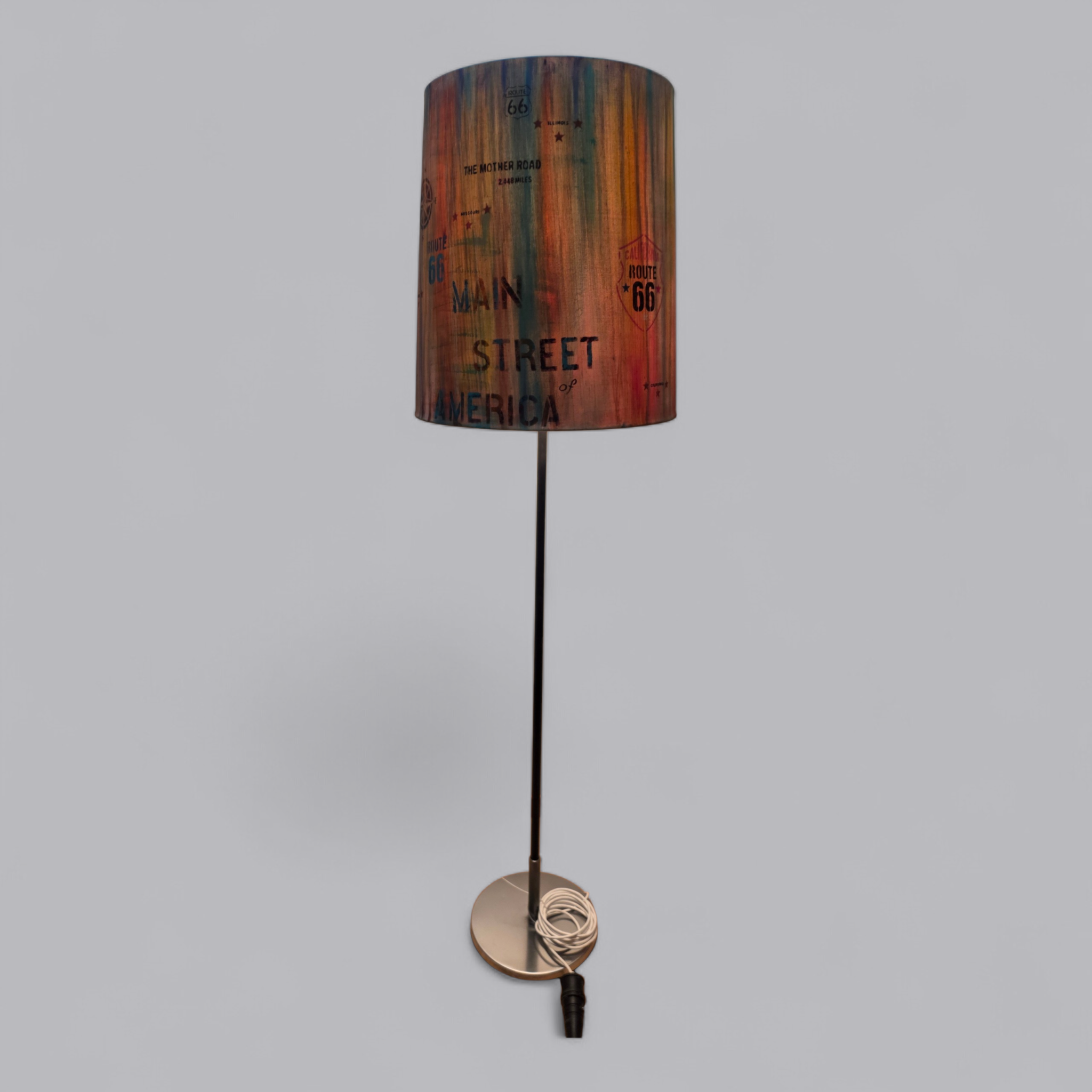 Exklusive Upcycling Stehlampe – Route 66 Street Design