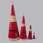 Weihnachts-Matroschka 4-teiliges Holzset im Santa-Design (grösster ca. 28 cm)